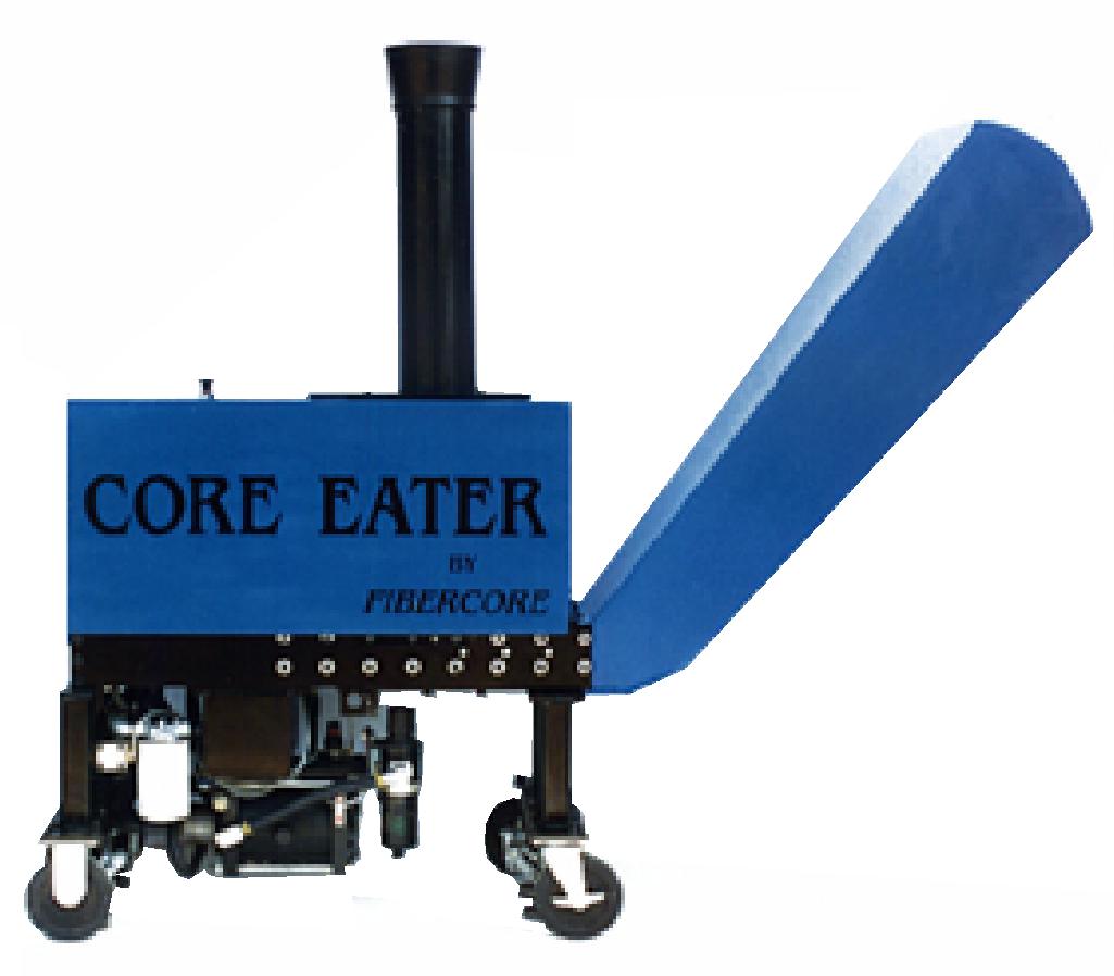 Our 3 inch Core Eater for recycling cores next to the press or converting backstand